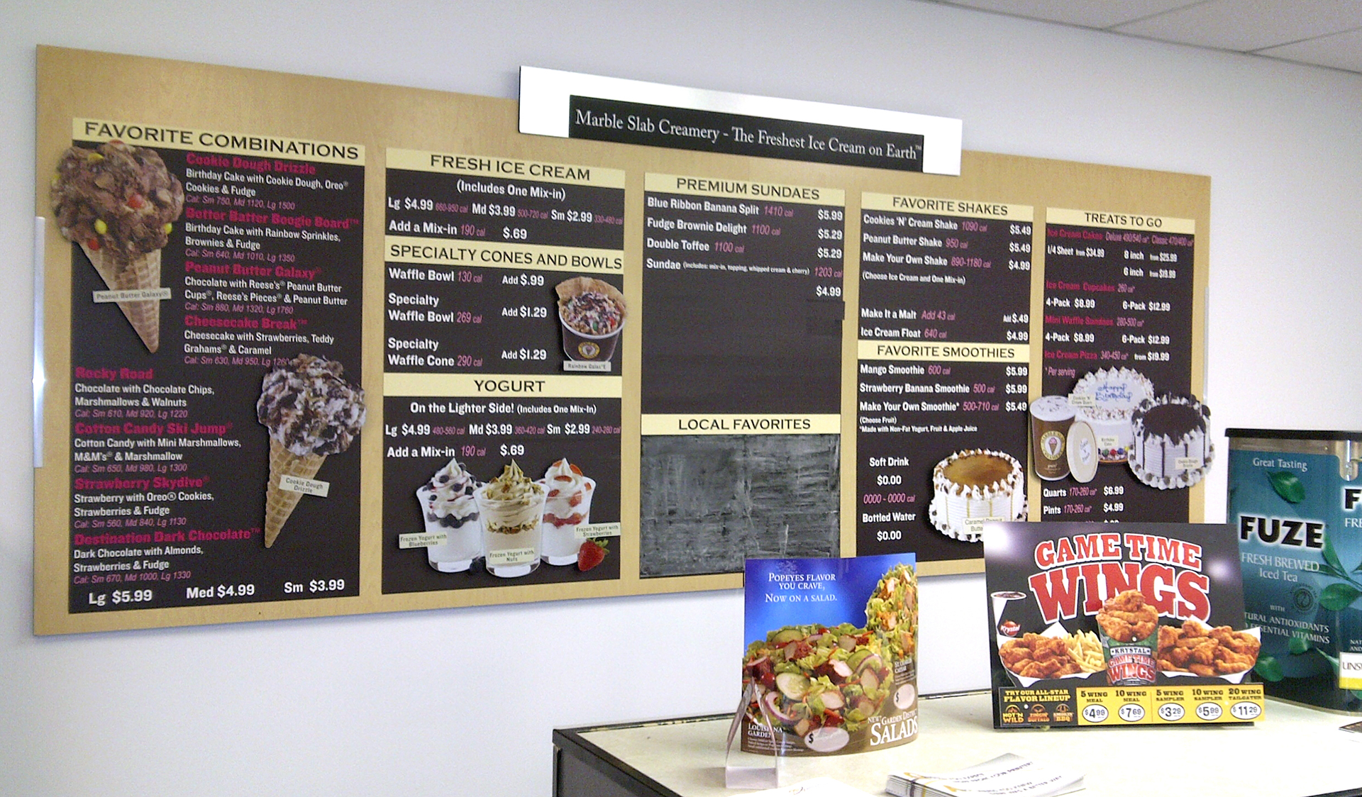 Marble Slab Magnetic Menu