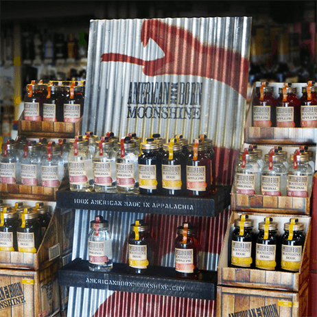 alcohol floor display