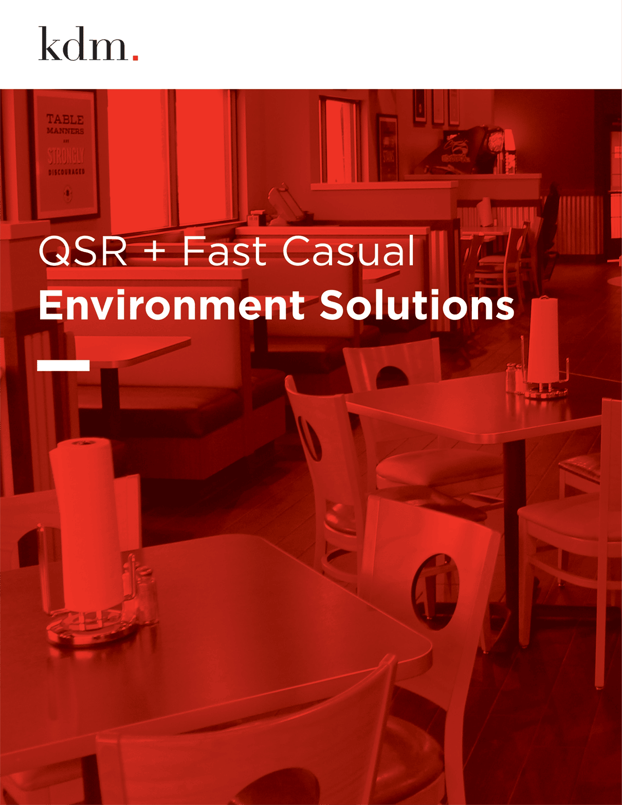 QSR + Fast Casual Environment Solutions Brochure Cover Red Restaurant