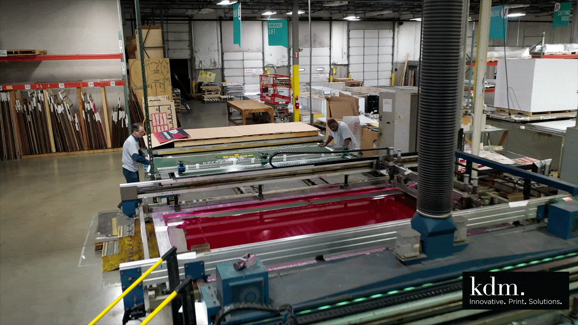 large format screen printers printing