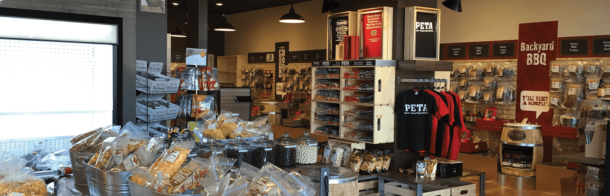 beef jerky outlet in store with goods