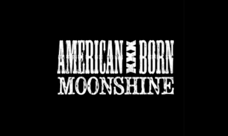 american born moonshine logo black white