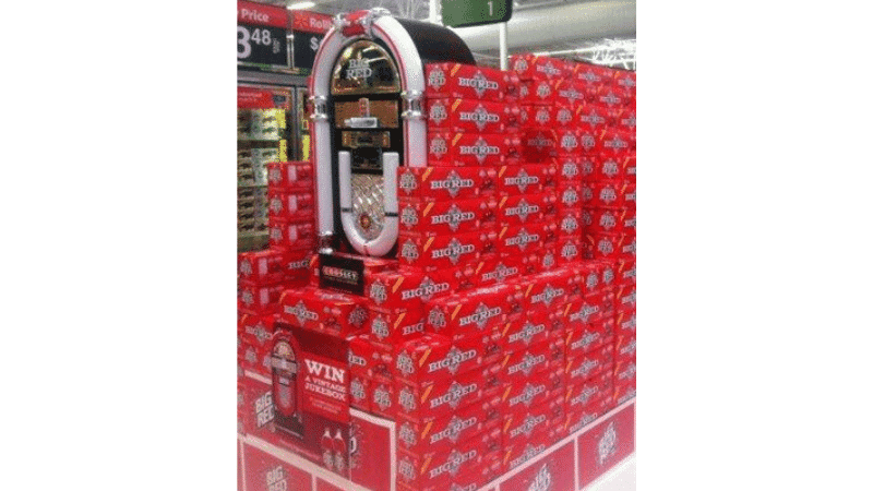 jukebox on top of big red soda