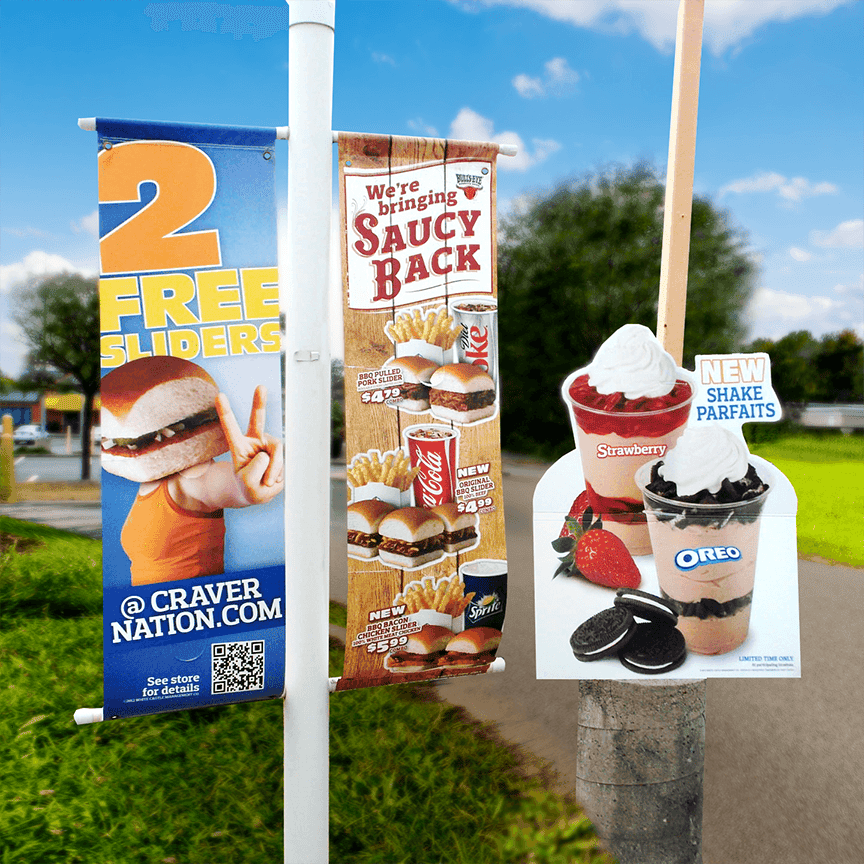 White Castle Point of Purchase Drive Through Menu Boards Signage POP Promo