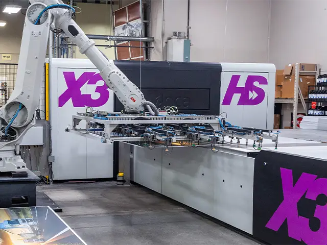 Inca Onset X3 large format digital printer, operating at KDM's Corporate plant.